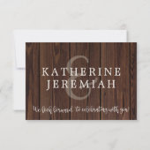 QR Code Wood String Lights Lace Weddenschap RSVP (Achterkant)