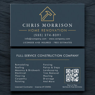 QR Code Woonrenovatie Reparatie Visitekaartje