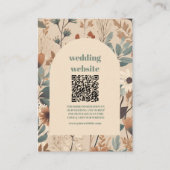 qr code Zachte gedempte aardetinten Wildbloemen Br Informatiekaartje (Voorkant)