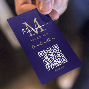 QR Code Zakelijk Logo Donkerblauw Visitekaartje