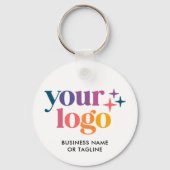 QR-code zakelijk logo merk Sleutelhanger (Voorkant)