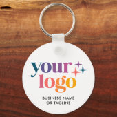 QR-code zakelijk logo merk Sleutelhanger (Voorkant)