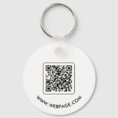 QR-code zakelijk logo merk Sleutelhanger (Achterkant)