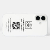 QR-code zakelijk logo minimalistisch iPhone hoesje (Achterkant (horizontaal))
