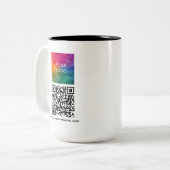 QR-code Zakelijk Logo Modern Eenvoudig Sjabloon Tweekleurige Koffiemok (Voorkant links)