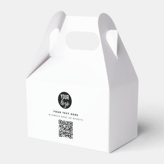 QR-code Zakelijk Logo Modern Minimalistisch Bedrij Bedankdoosjes (Achterkant)