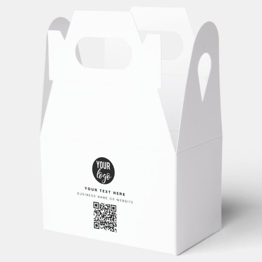 QR-code Zakelijk Logo Modern Minimalistisch Bedrij Bedankdoosjes (Geopend)