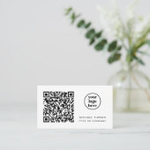 QR-code Zakelijk Logo Modern Professioneel Visitekaartje (Staand voorkant)
