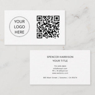 QR-code Zakelijk Logo Modern Professionele Zakelij Visitekaartje