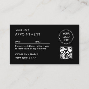 QR-code Zakelijk Logo Modern Professionele Zwart Afsprakenkaartje