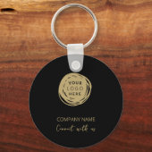 QR-code Zakelijk Logo Naam Sleutelhanger (Voorkant)