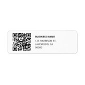 QR-code zakelijk Logo retouradres Etiket (Voorkant)
