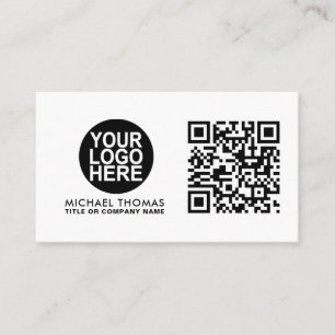 QR-code zakelijk logo Wit modern professioneel Visitekaartje