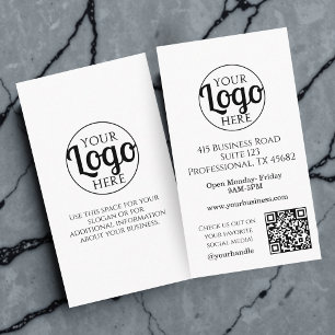 QR-code Zakelijk Logo Zwart Wit Professioneel Visitekaartje