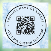 QR-code | Zakelijk Minimaal Scanbaar Rond Raamsticker (Vel 3)