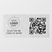 QR-code | Zakelijk minimaal scanbare ronde vorm Raamsticker (Vel)