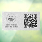QR-code | Zakelijk minimaal scanbare ronde vorm Raamsticker (Vel 3)