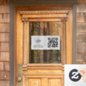 QR-code | Zakelijk minimaal scanbare ronde vorm Raamsticker (Huis Deur)