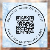 QR-code | Zakelijk minimaal scanbare ronde vorm Raamsticker (Vel 2)