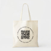 QR-code | Zakelijk modern minimaal scannen Tote Bag (Voorkant)