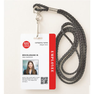 QR-code Zakelijk Personeel Bedrijfsfoto ID Badge