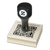 QR-code Zakelijk Uw Tekst Modern Minimalistisch Rubberstempel (Stempel)