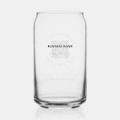 QR-code Zakelijke Drink bril Blikvorm Glas (Achterkant)