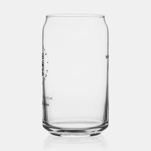 QR-code Zakelijke Drink bril Blikvorm Glas (Links)