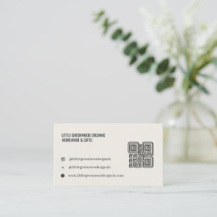 QR Code Zakelijke Kaart Modern Minimalistisch N Visitekaartje