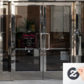 QR Code Zakelijke Logo Openingstijden Uren Raamsticker (Kantoordeur)