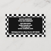 QR Code Zakelijke Logo | Zwart Retro Professional Visitekaartje (Achterkant)