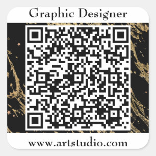 QR-code Zakelijke marketingactie Vierkante Sticker