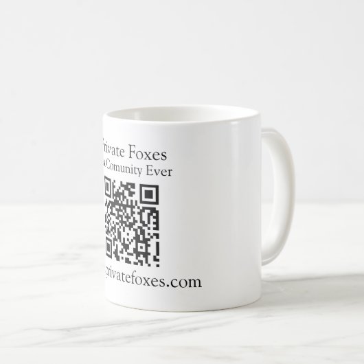 QR-code zakelijke mokken, gepersonaliseerde QR-cod Koffiemok (Voorkant rechts)