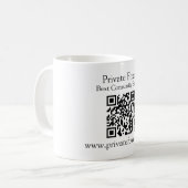 QR-code zakelijke mokken, gepersonaliseerde QR-cod Koffiemok (Voorkant links)