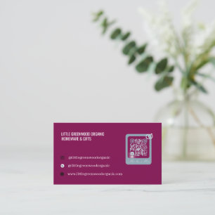 QR Code Zakelijke Pas Modern Minimalistisch paa Visitekaartje