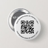 QR-code zakelijke sjabloon wit Ronde Button 5,7 Cm (Voorkant /achterkant)