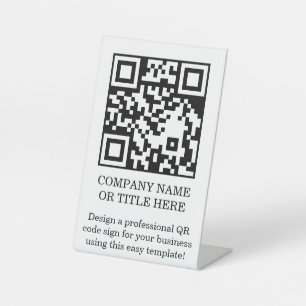 QR-code Zakelijke Tafelstandaard DIY-Bord Reclamebord Met Voetstuk