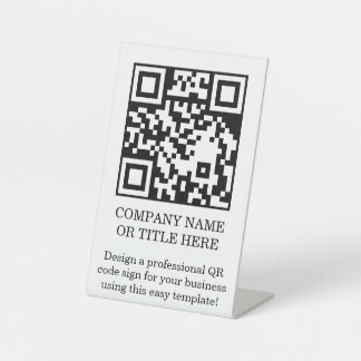 QR-code Zakelijke Tafelstandaard DIY-Bord Reclamebord Met Voetstuk