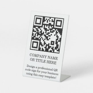 QR-code Zakelijke Tafelstandaard DIY-Bord Reclamebord Met Voetstuk