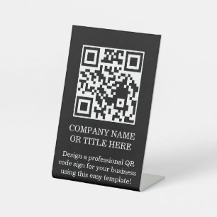 QR-code Zakelijke Tafelstandaard DIY-Bord Reclamebord Met Voetstuk