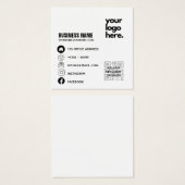 Qr Code Zakelijke Visitekaart Ontwerp Logo Vierkante Visitekaartjes (Voorkant /achterkant)