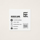 Qr Code Zakelijke Visitekaart Ontwerp Logo Vierkante Visitekaartjes (Voorkant)