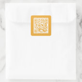 QR-code Zakelijke website Mellow Yellow Vierkante Sticker (Tas)