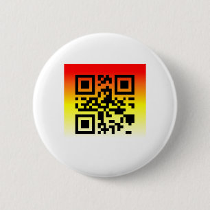 QR Code® Zegt: FELICITATIES Ronde Button 5,7 Cm