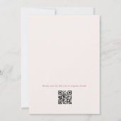 QR Code Zij Krijgt Een Ring Bruiloft Boog Bruidsfe Kaart (Achterkant)