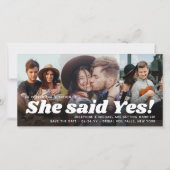 QR Code Zij Zei Ja! Trouw Verlovingsfeest 4 Foto Save The Date (Voorkant)