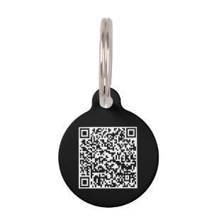 QR Code zwart aangepast contact Info hond katkat Huisdierpenning