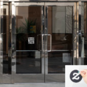 QR-code Zwart Menu Logo Contactloos Modern Cafe Raamsticker (Kantoordeur)