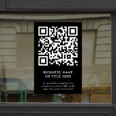 QR Code | Zwart Modern Minimalistisch Eenvoudig Za Raamsticker