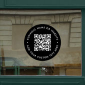 QR Code | Zwart Moderne Zakelijke Winkel Raamsticker